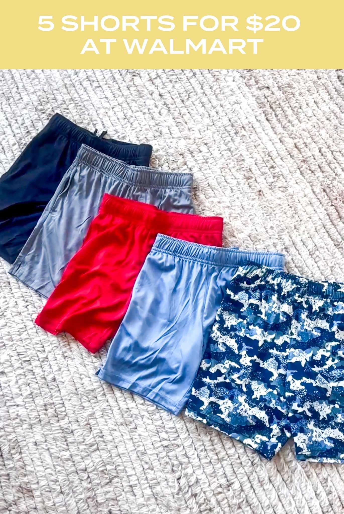 5 for $20 shorts for boys at Walmart

#LTKStyleTip #LTKFindsUnder50 #LTKKids