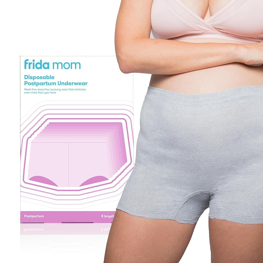 Frida Mom Postpartum Underwear, Disposable Boyshort Panties, Seamless, Stretch Support, New Mom E... | Amazon (US)
