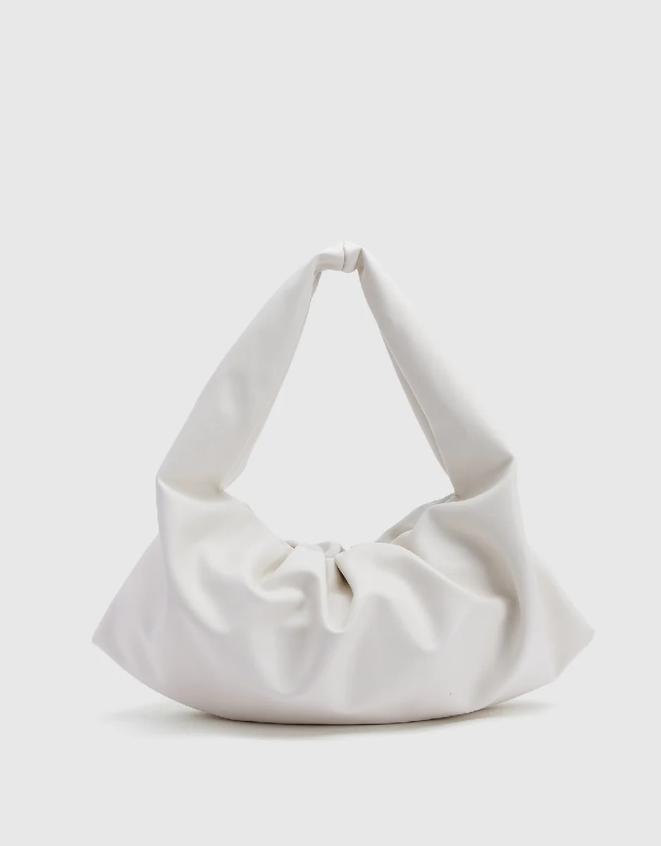Ruched Vegan Leather Shoulder Bag | Urban Revivo
