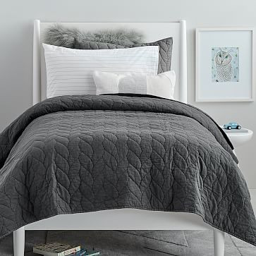 Braided Quilt & Shams - Slate | West Elm (US)