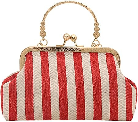 SweatyRocks Women's Striped Clutch Handbags Small Shoulder Crossbody Bag with Chain Strap | Amazon (US)