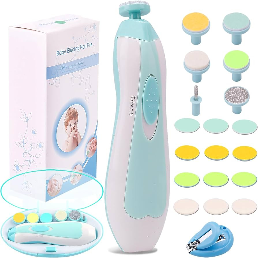 Baby Nail Trimmer Electric Nail File Baby Nail Clippers, Safe Nail Filer Grinder Kit for Newborn ... | Amazon (US)