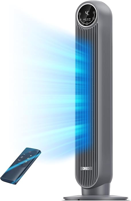 DREO Tower Fan for Bedroom, 25ft/s Velocity Quiet Floor Fan, 90° Oscillating Fans for Indoors wi... | Amazon (US)