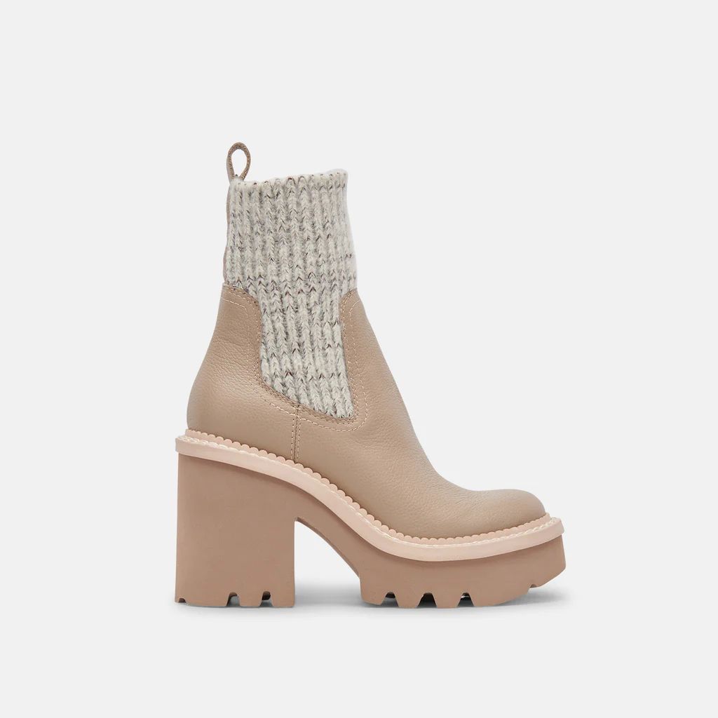 DRAGO BOOTS TAUPE LEATHER | DolceVita.com