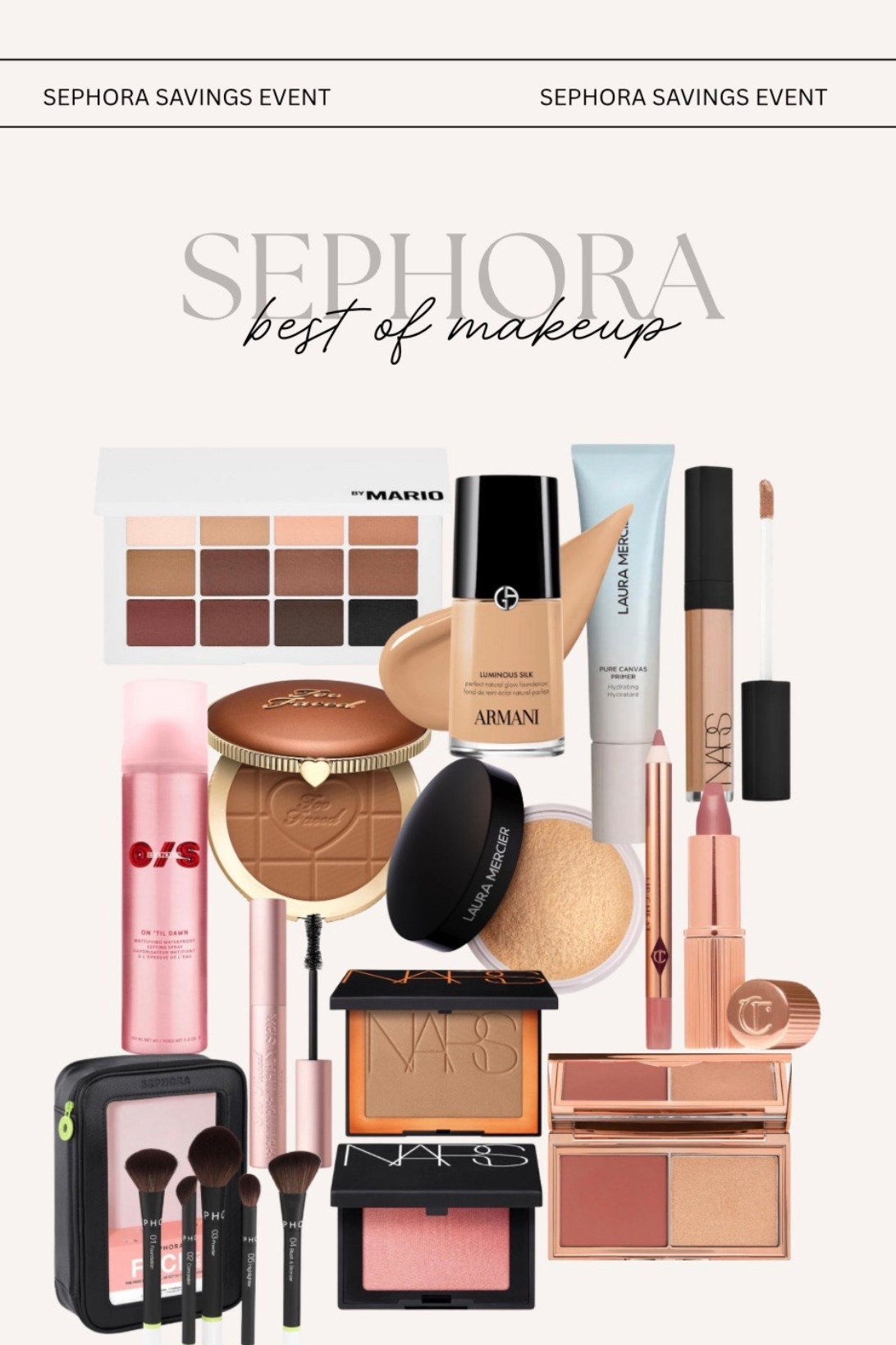 My top favorites I use daily + have previously tried! Sephora 30% sale💄CODE:  SPRINGSALE 

#sephora #sephoramakeup #sephorasale #sephorapicks #toppicks #sephorafavorites #sephoratoppicks 
#giftideasforher #giftideasformom #makeup #bronzers #foundation #diorfoundation #lipliner #gorgioarmani #mothersdaygifts #giftsforher #beautyfavorites #anastasiabeverlyhills #charlottetilbury #mothersday #makeupfavorites  #makeuppalette #nars #settingpowdert #dailymakeup #makeuproutine #photofinishprimer #mothersdaygifts #makeupmariopalette ##sephorasavingsevent #makeupmario #narsbeauty #beautyproducts #beautyfavorites #bestsellers 

#LTKSaleAlert #LTKBeauty #LTKgrwm