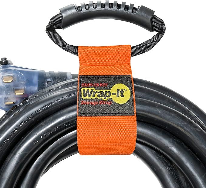 Easy-Carry Wrap-It Storage Straps - 22” (2-Pack) Blaze Orange – Heavy-Duty Hook and Loop Cord... | Amazon (US)