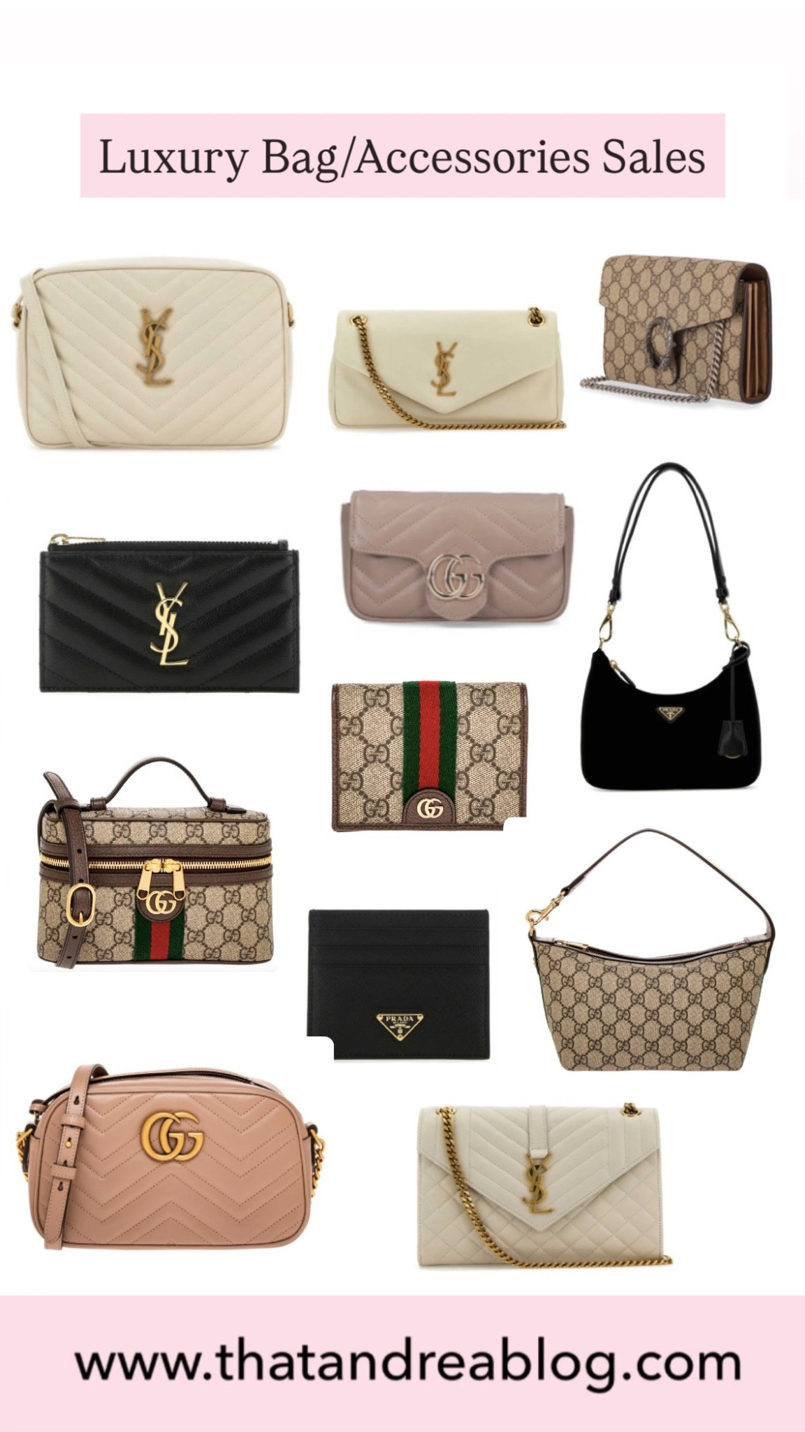 Luxury handbags 
Handbags on sale 
YSL on sale 
Gucci on sale 
Designer Handbags on sale 
Prada 
Prada on sale 

#LTKWorkwear #LTKSaleAlert #LTKCyberWeek