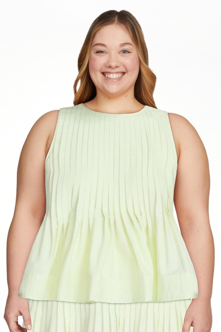 Free Assembly Women's Sleeveless Pintuck Peplum Top, Sizes XS-XXL | Walmart (US)