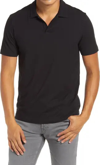 Theory Willem Flame Regular Fit Short Sleeve Slub Jersey Polo | Nordstrom | Nordstrom