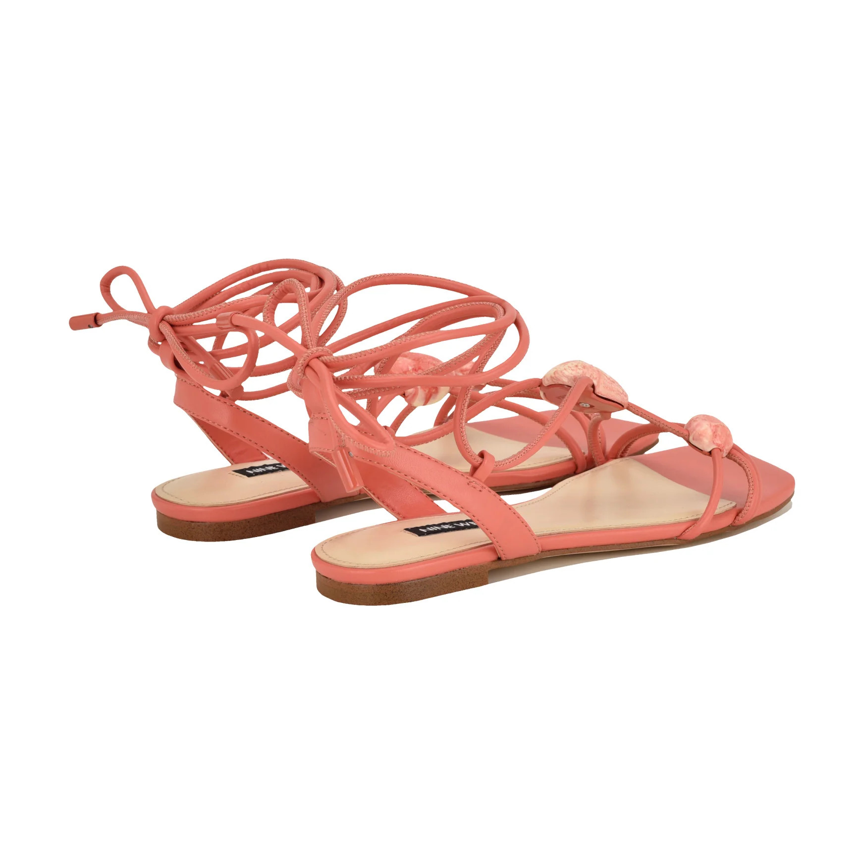 Women's Niraa Ankle Wrap Flat Sandals - Brown | Nine West | Nine West (US)
