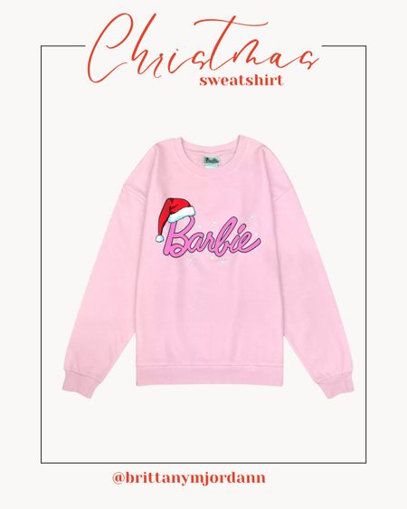 Christmas Barbie sweatshirt 

 Christmas outfit. Christmas graphic 

#LTKSeasonal #LTKstyletip #LTKHoliday