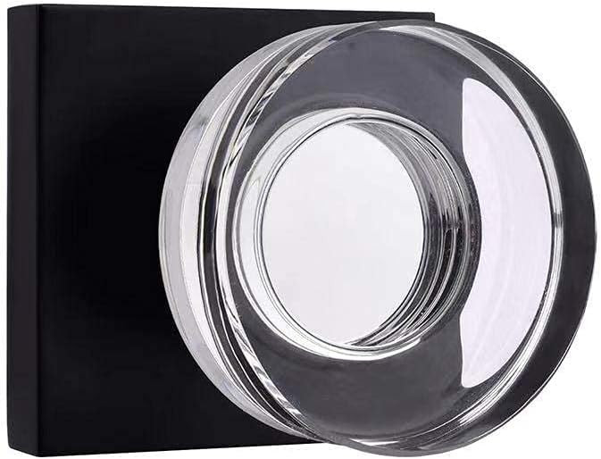 COOLNEWS Crystal Glass Door Knobs Interior, Privacy Bathroom Bedroom Door Knobs with Lock , Matte... | Amazon (US)