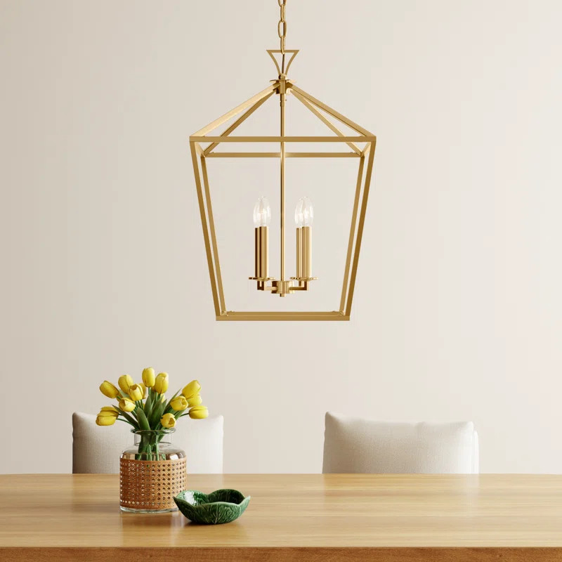 Hastings 4 Light Metal Dimmable Lantern Chandelier | Birch Lane