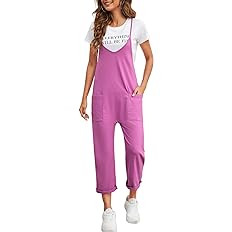 Nirovien Womens Oversized Sleeveless Jumpsuits Spaghetti Strap Wide Leg Rompers with Pocket One P... | Amazon (US)