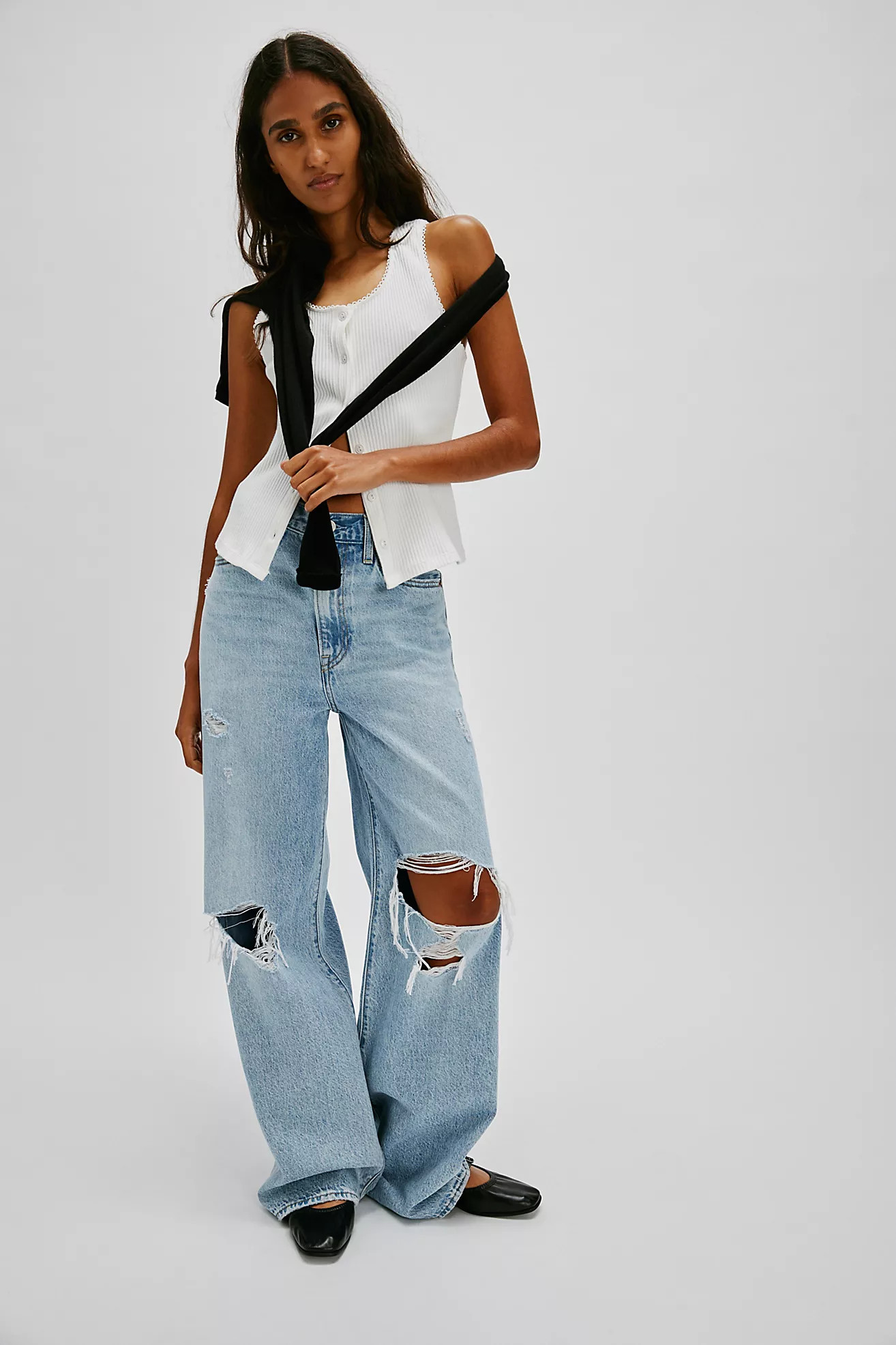 Levi's Ribcage Wide-Leg Jeans | Free People (Global - UK&FR Excluded)
