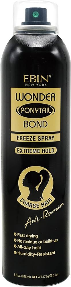 EBIN NEW YORK Wonder Ponytail Bond Freeze Spray Extreme Firm Hold - Coarse Hair 8oz/ 245ml | Long... | Amazon (US)