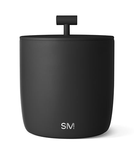 Simple Modern Vacuum Insulated Ice Bucket with Lid and Scoop | for Cocktail, Champagne, Wine, Beer, & Hosting | Stainless Steel 100oz Capacity for Large Parties | Rocks Collection | Midnight Black | Amazon (US)