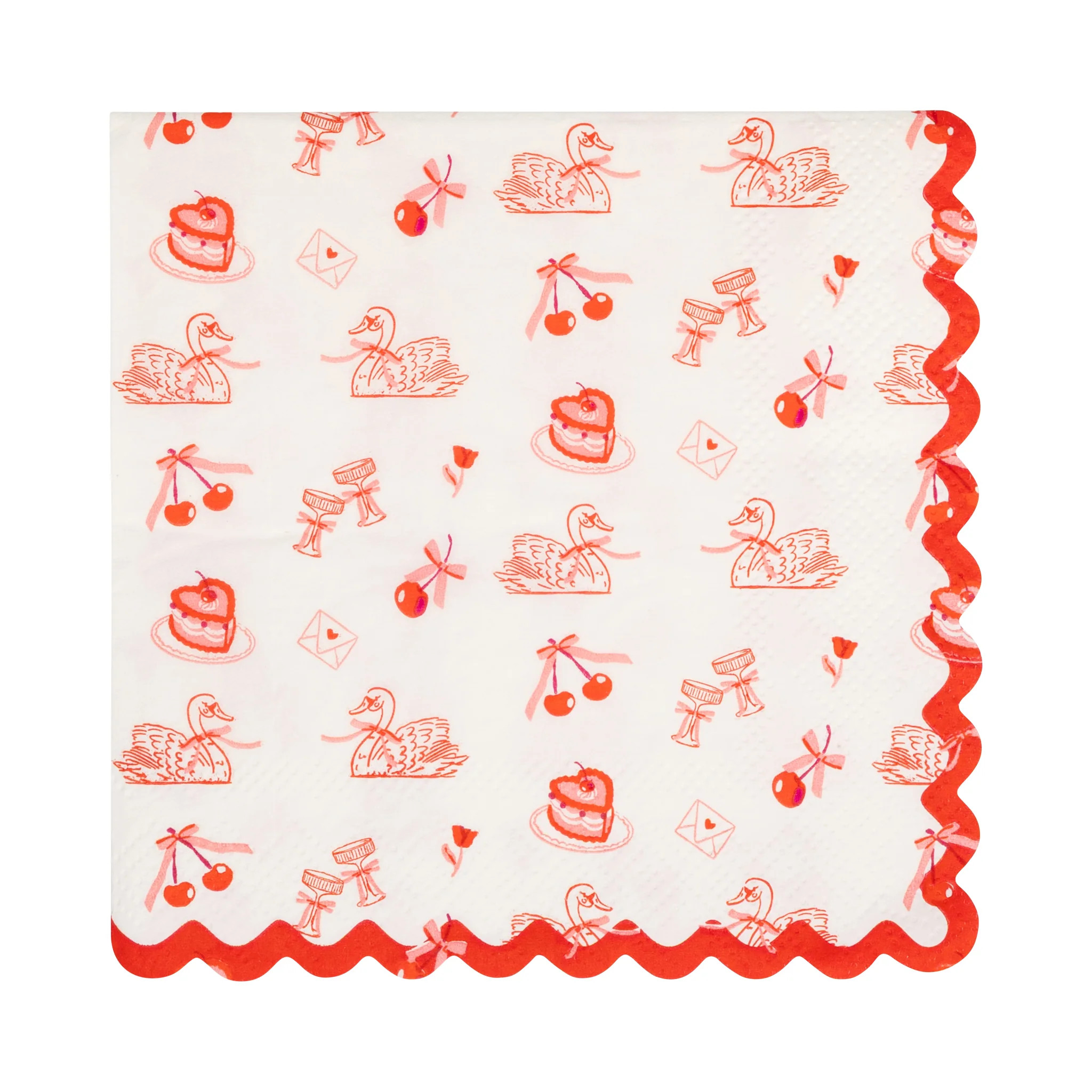 Valentine Pattern Cocktail Napkin (24ct) | My Mind's Eye