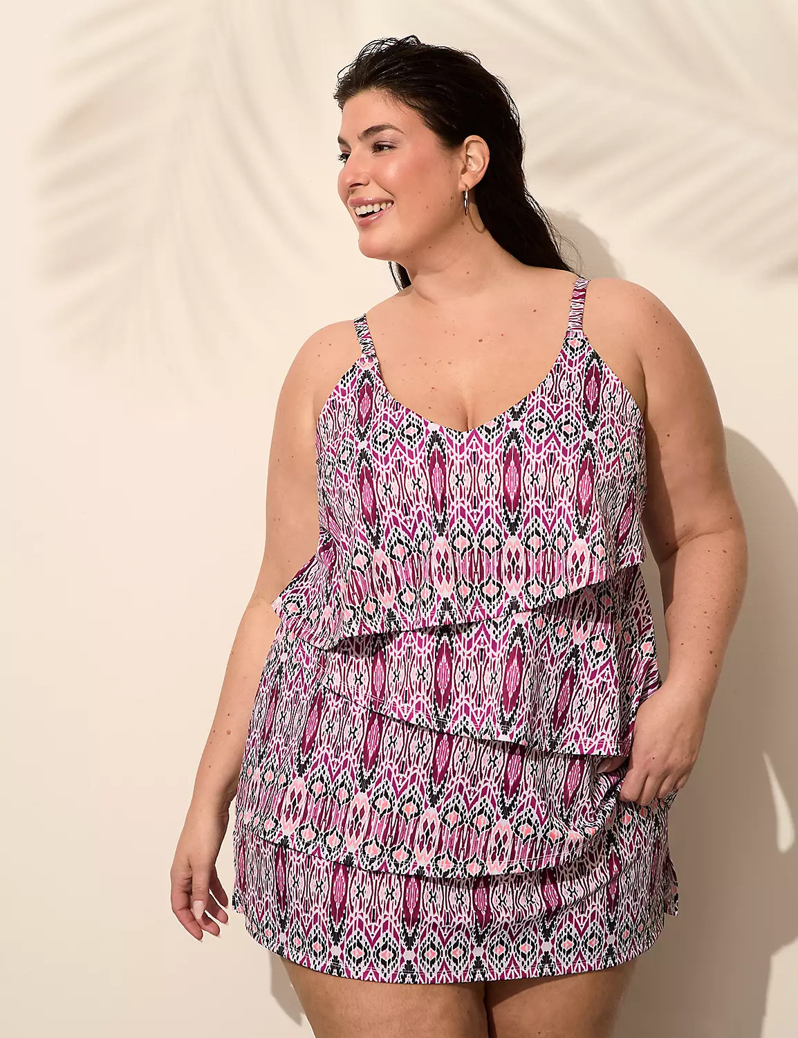 No-Wire Three-Tier Tankini Top | Lane Bryant (US)