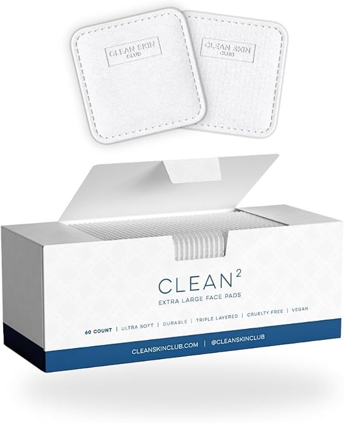 Clean Skin Club Clean² Pads 2.0 [NEW & IMPROVED EDGES] Guaranteed Not to Shed & Tear Face Pads, ... | Amazon (US)