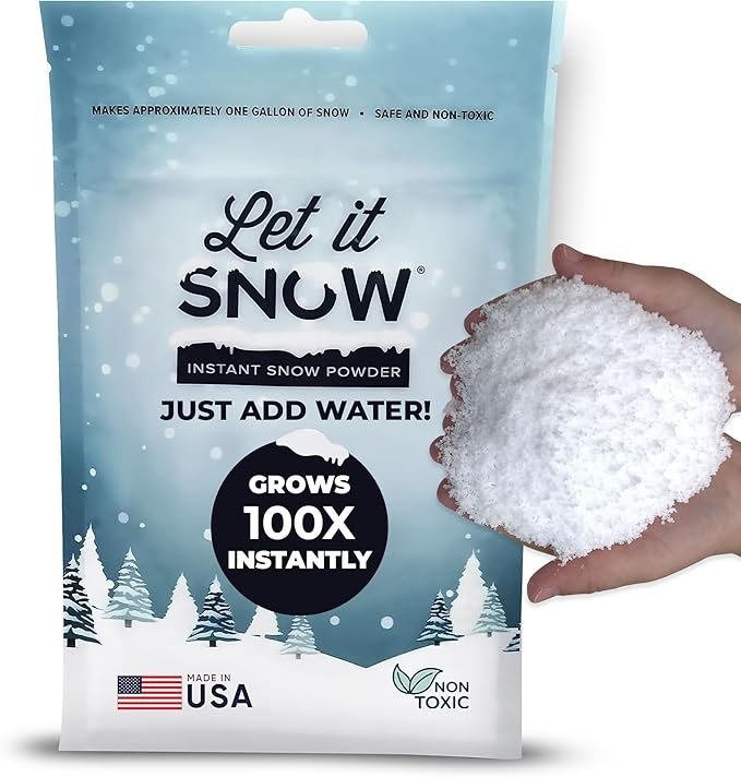 Let it Snow Instant Fake Snow Powder – Made in USA, Perfect for Kids, Holiday Decorations, Sens... | Amazon (US)