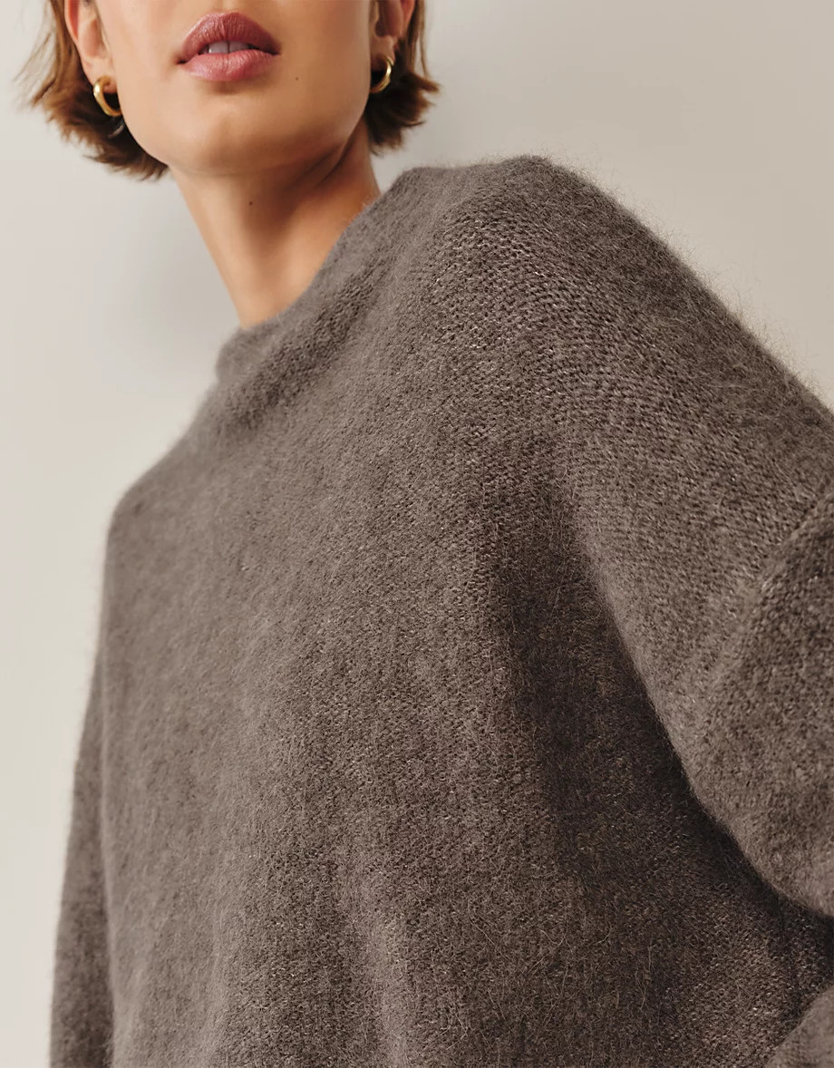Wide Funnel Neck Jumper with Alpaca | The White Company UK & ROW