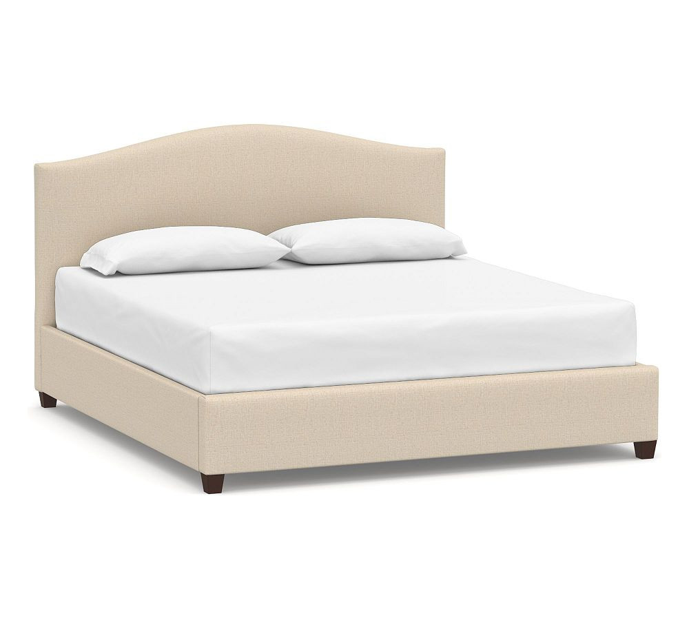 Raleigh Curved Upholstered Bed | Pottery Barn (US)