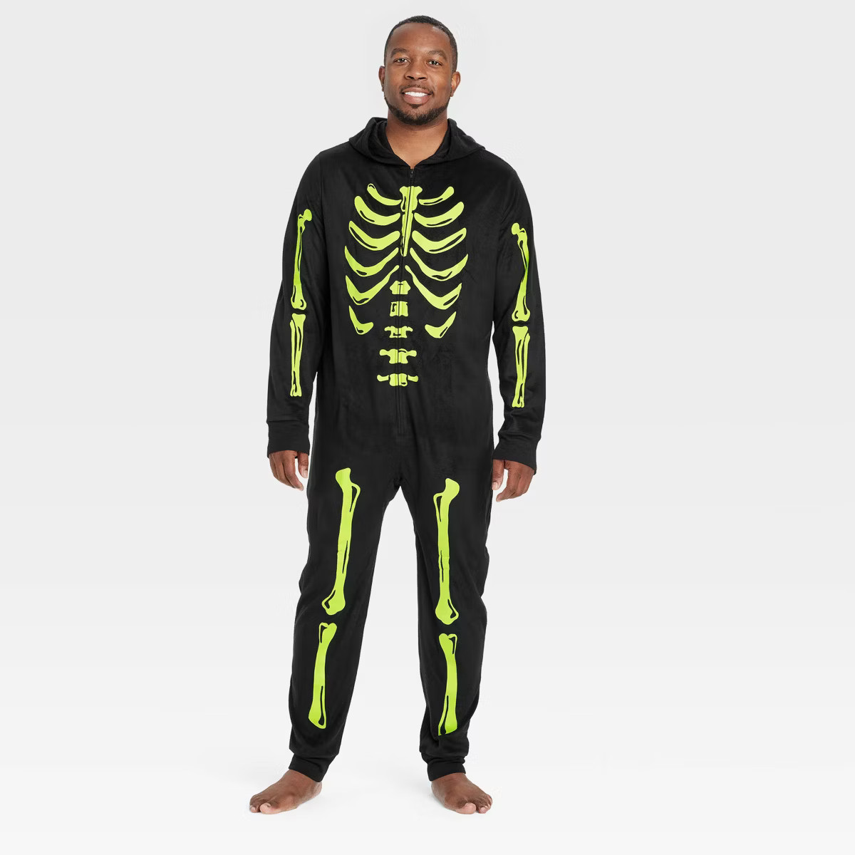 Men's Glow-in-the-Dark Skeleton Halloween Matching Family Union Suit Pajama - Hyde & EEK! Boutiqu... | Target