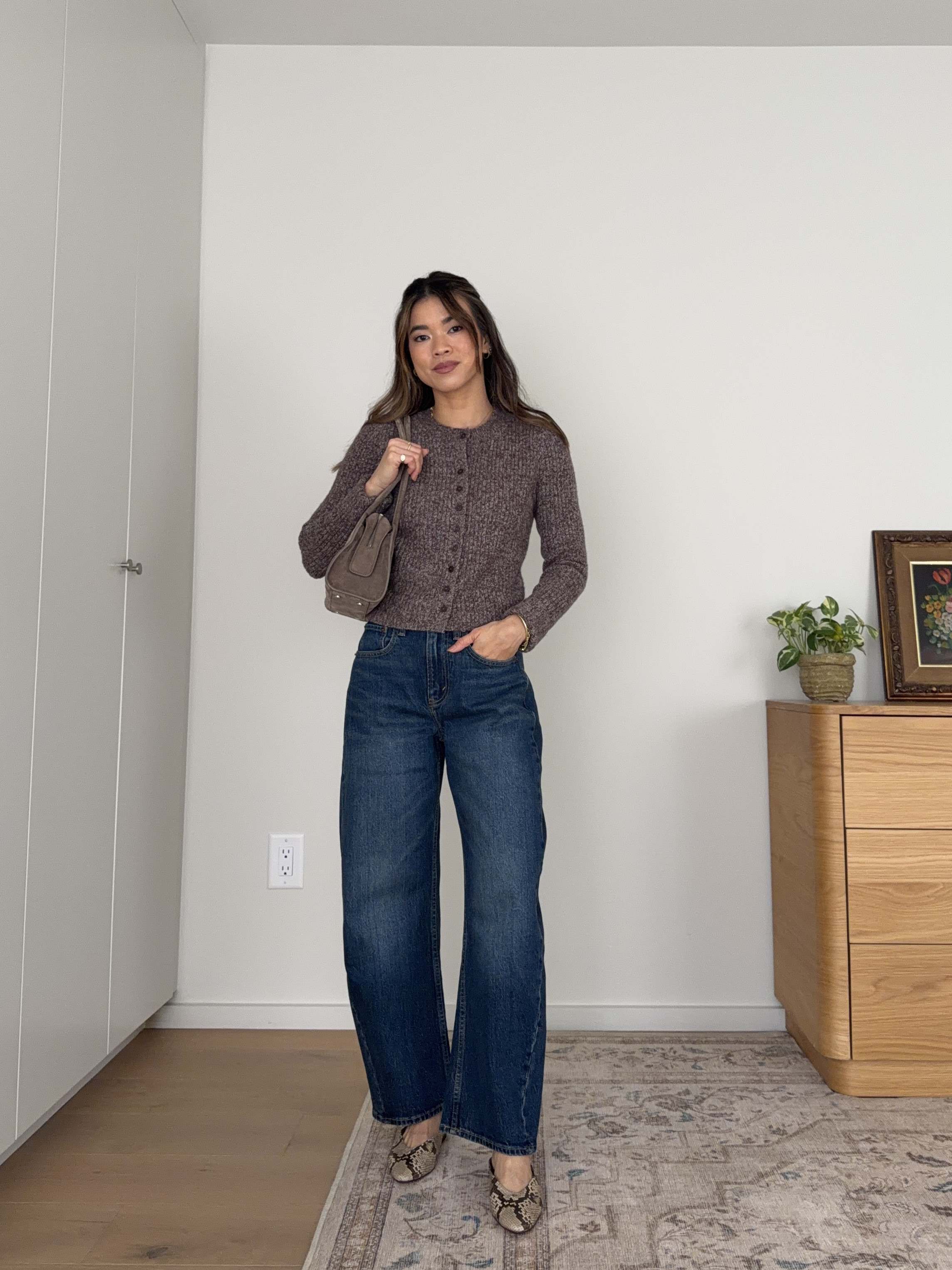 I love these @Steve Madden US flats for fall!
Use the stackable Abercrombie discount code AFCHLOE for an extra 15% off🤎

Sizing info:
-Abercrombie High Rise Barrel Jean (Size 24 Short in Dark)
-Abercrombie Merino Wool-Blend Shrunken Crew Cardigan (Size XS in Brown)

Fall Abercrombie new arrivals, Abercrombie sweaters, Abercrombie petite pants, Abercrombie petite jeans, Abercrombie fall sweater, Abercrombie petite sweater, Petite style, petite fashion, mom outfit, mom style, petite pants, petite outfit ideas, petite outfits, best pants for petite, petite denim, vacation outfits, fall outfits, fall style, fall trends, fall looks fall outfit ideas, Abercrombie try on, fall jeans, fall lookbook, fall outfits, 

**Use code AFCHLOE to get an additional 15% off almost everything in stores and online at checkout from September 10, 2026 to September 14, 2026 in US/CA. Exclusions apply. See details online.

#LTKootd #LTKSeasonal #LTKPetite