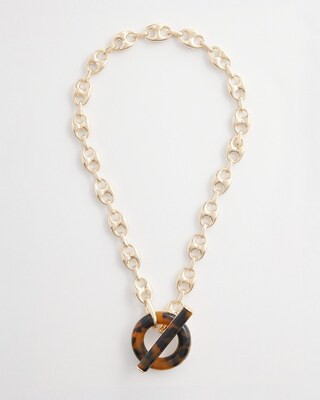 Faux Tortoise Toggle Necklace | Chico's