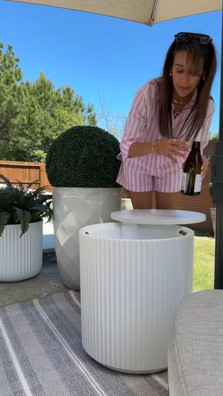 The cutest outdoor cooler and accent table. A great Amazon find! Love the ribbed detail on this functional outdoor side table. 4/19

#LTKhome #LTKVideo #LTKstyletip