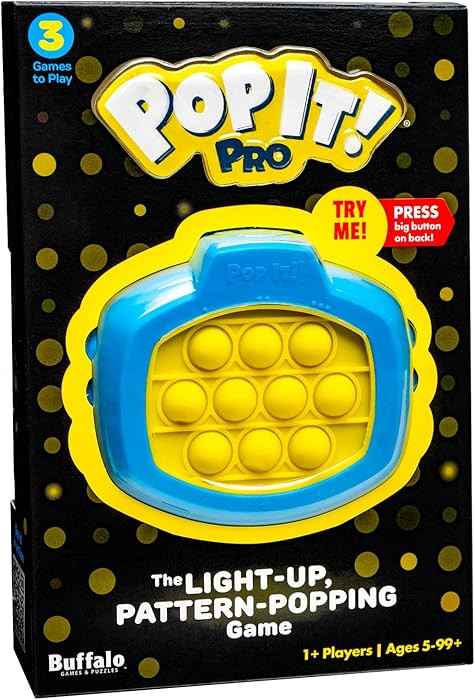 Pop It! Pro - The Original Light Up, Pattern Popping, Pop It! Game from Buffalo Games,Blue and Ye... | Amazon (US)
