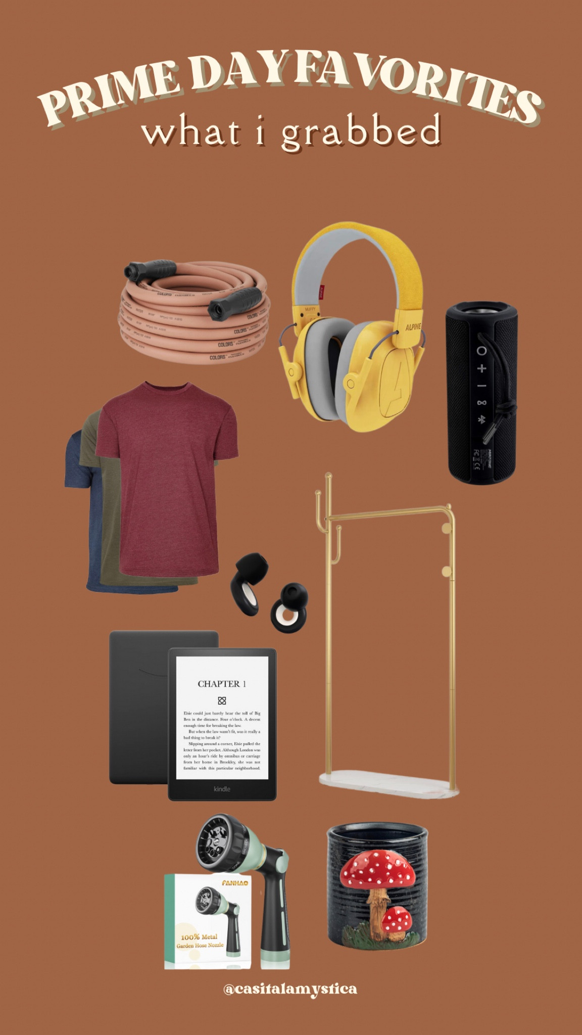 prime day favorites ✨ what i grabbed on sale!
water hose
headphones for my autistic toddler
shirts for my husband
loop earplugs
kindle paperwhite 
clothes rack
bluetooth speaker
water hose sprayer
mushroom utensil holder

#LTKhome #LTKsalealert #LTKxPrimeDay
