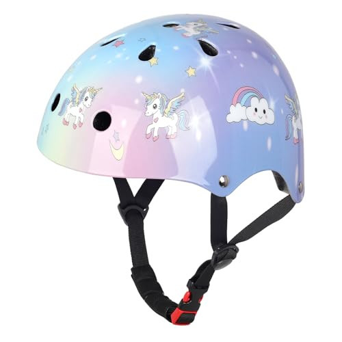 Toddler Girl Unicorn Bike Helmet for Kids Ages 1-8, Adjustable Fit 48-54cm | Amazon (US)