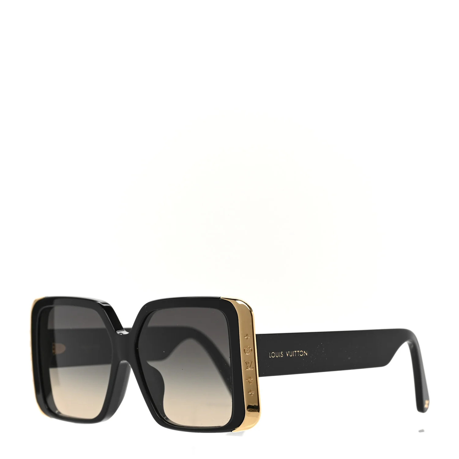 Acetate LV Moon Square Sunglasses Z1664E Black | FASHIONPHILE (US)