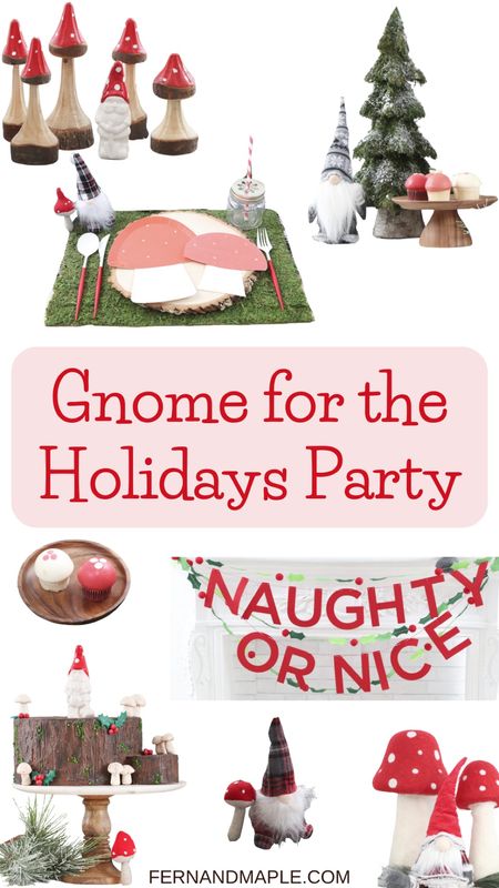 Pull up a toadstool with family and friends to celebrate being “Gnome” for the holidays with these gnome and toadstool Christmas party ideas!

#LTKHoliday #LTKparties #LTKSeasonal