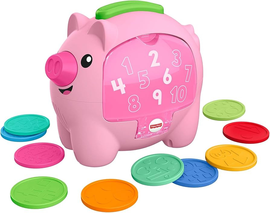 Fisher-Price Laugh & Learn Musical Toy Count & Rumble Piggy Bank With Songs And Motion For Baby &... | Amazon (US)