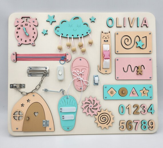 Personalized Busy Board for Toddler Activity Board Toddler - Etsy | Etsy (US)