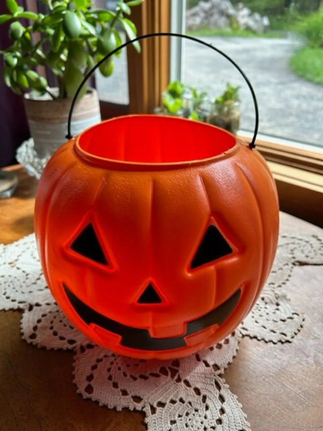 Vintage Inspired Pumpkin Bucket Happy Halloween Eclectic - Etsy | Etsy (US)