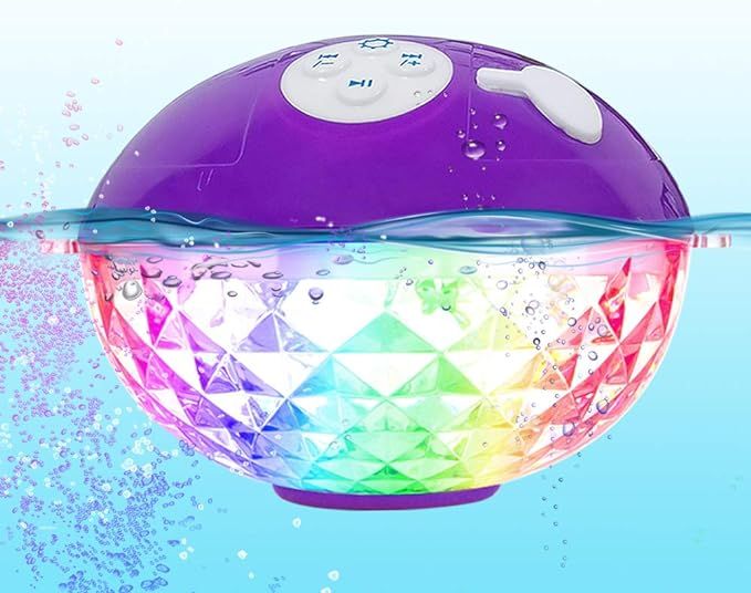 Portable Bluetooth Speakers Wireless Colorful Lights Show,IPX7 Waterproof Floating Pool Speaker,B... | Amazon (US)