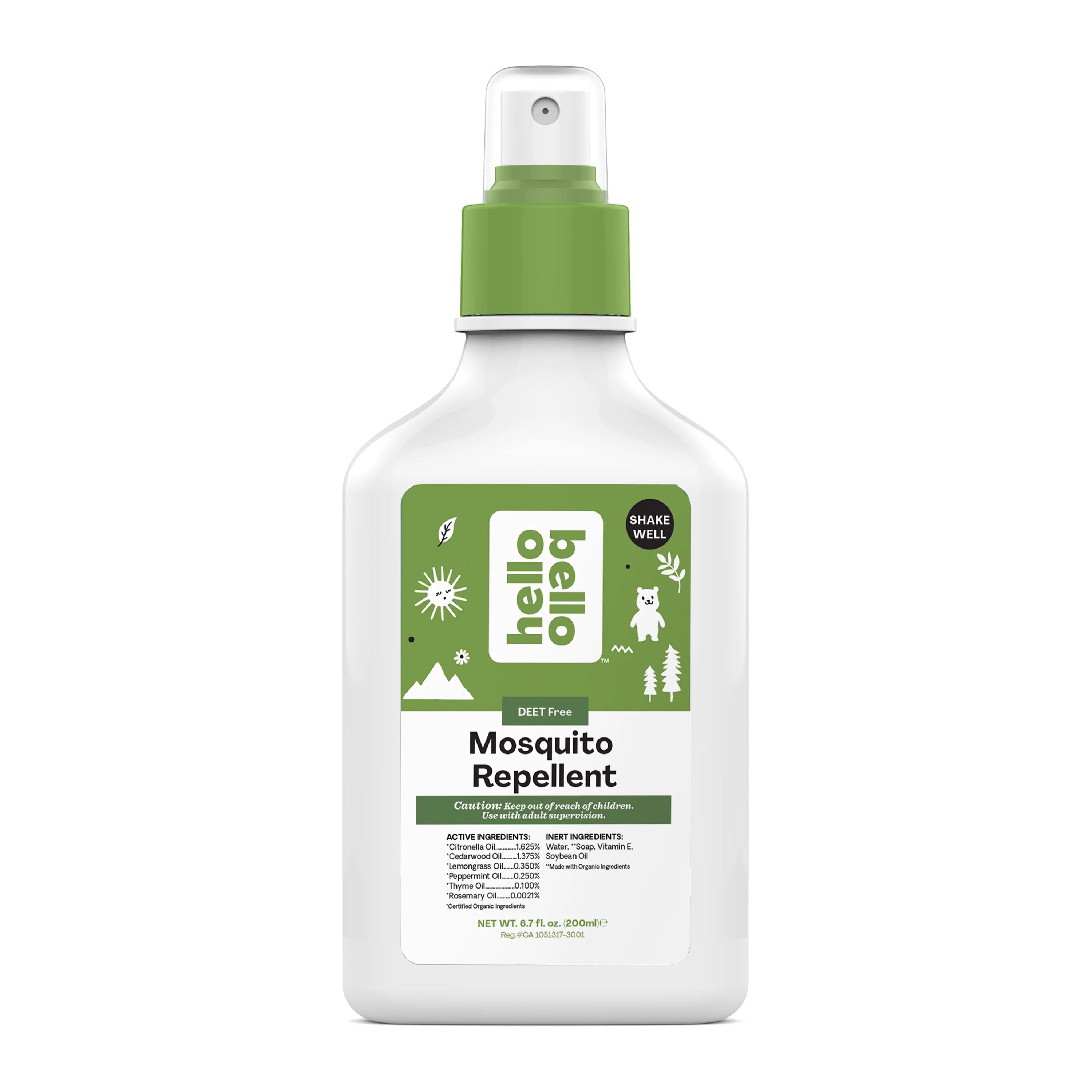 Hello Bello Organic Bug Spray I Deet Free Natural Bug Repellent for Babies and Kids I 6.7 fl oz | Walmart (US)