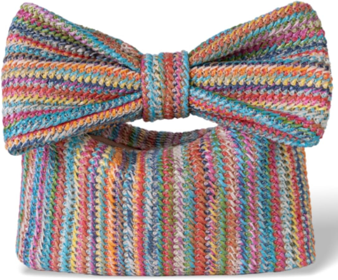 Women Bow Purse Summer Straw Woven Clutch Bag Handbags Vacation Beach Tote Formal Party Wedding 2... | Amazon (US)