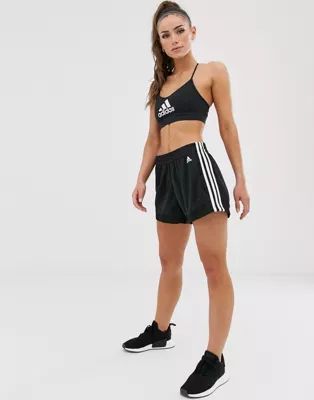 adidas Training – Schwarze Shorts mit drei Streifen | ASOS (Global)