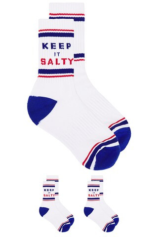 Friday Feelin Keep It Salty 2 Pack Crew Socks in White from Revolve.com | Revolve Clothing (Global)