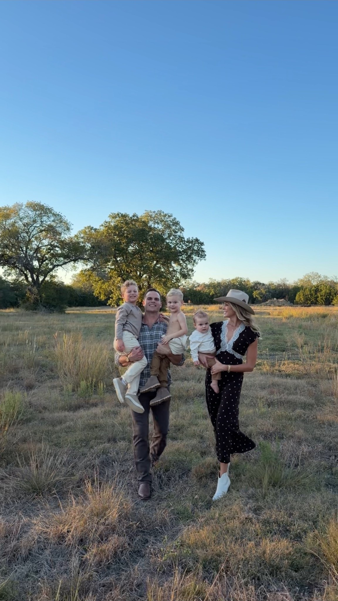 Small dress. Steve’s in XL top. Steve’s pants are shade Deep Vintage Oak in a 35x34 and he’s 6ft3in. 

Boys clothes are Zara and not linkable

#LTKHoliday #LTKKids #LTKFamily
