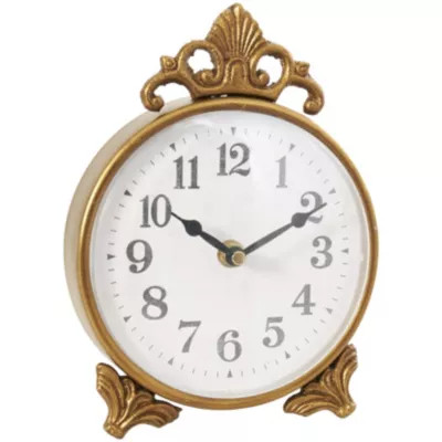 Monroe Lane French Country Metal Clock, Gold | Belk