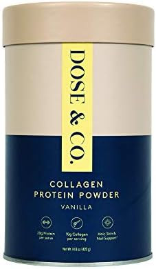 Dose & Co Collagen Protein Powder (Vanilla) 14.8oz (420g) – Non-GMO, Gluten Free, Sugar Free Co... | Amazon (US)