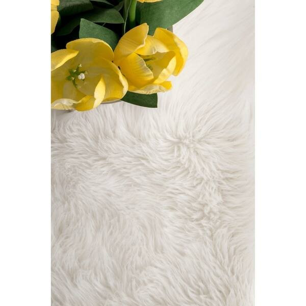 nuLOOM Double Faux Flokati Sheepskin Shag Runner Rug | Bed Bath & Beyond