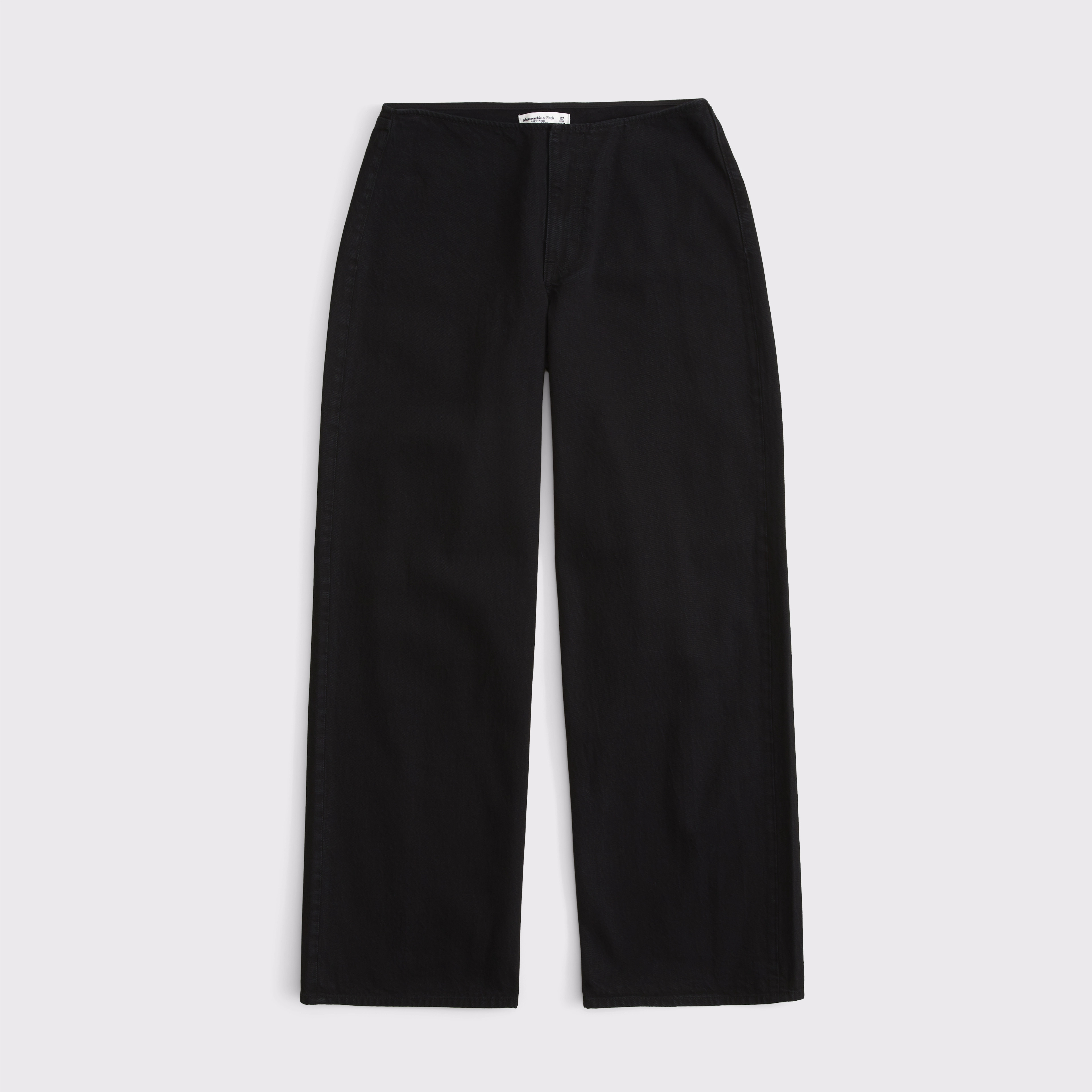 Curve Love Clean Waist Low Rise Ultra Loose Jean | Abercrombie & Fitch (US)