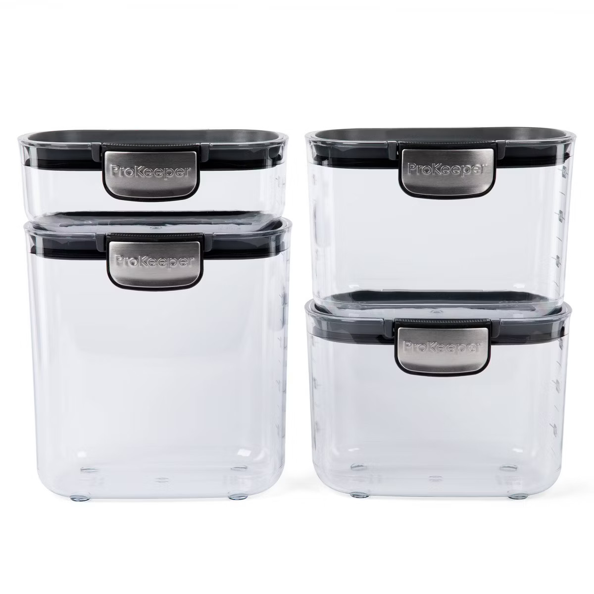 Prokeeper 4pc Airtight Pantry Set: Progressive Storage Containers, Dishwasher-Safe, Stainless Ste... | Target